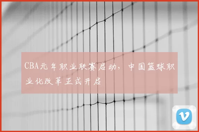 CBA元年职业联赛启动，中国篮球职业化改革正式开启